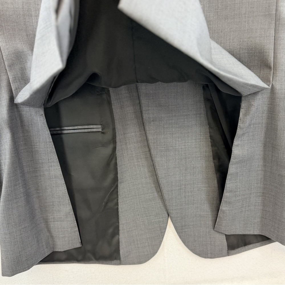 JOS A BANK Traveler's Collection Mens 43L Tailored Fit Wool Blazer Jacket Gray - Picture 9 of 11